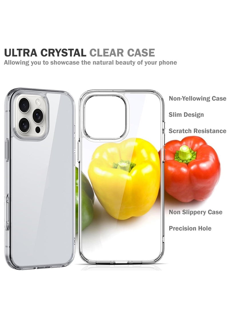 Wtech Apple iPhone 16 Pro 2024 Premium TPU Soft Corners with Hard PC Case Cover - Clear - Image 3