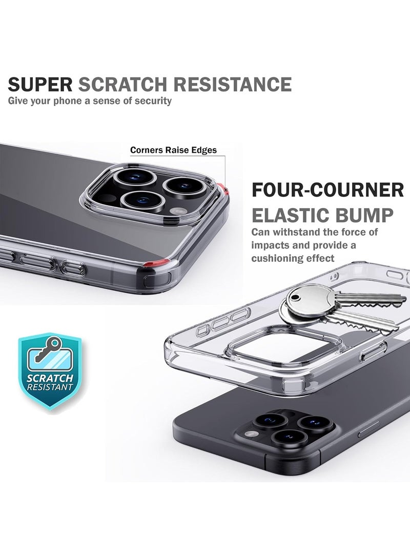 Wtech Apple iPhone 16 Pro 2024 Premium TPU Soft Corners with Hard PC Case Cover - Clear - Image 5