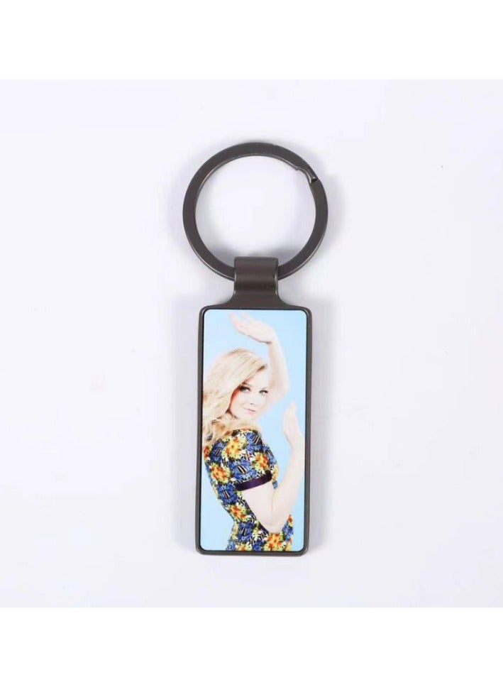 Kalon 20 Pcs DIY Photo Key Rings – Custom Metal Keychains with Leather Strap, Ideal for Events, Souvenirs, and Gift Sets - Image 2