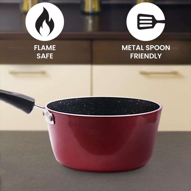 MILTON Pro cook Milton Procook Granito Saucepan with Bakelite Handle 14 cm Aluminium Tea and Milk Pan Boiling Pot NonInduction 2 Years Warranty - Image 3