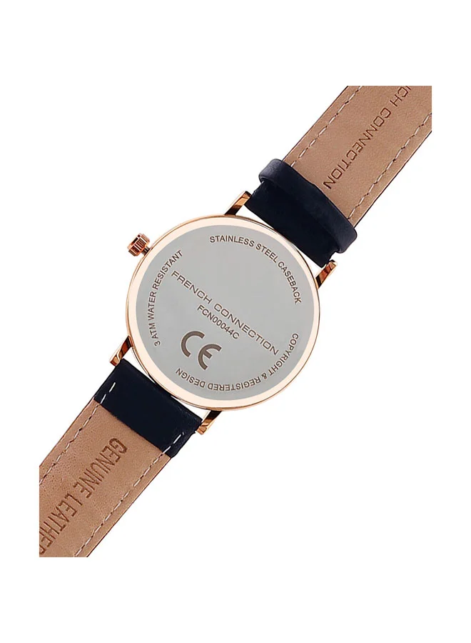 French Connection 42mm Men's Quartz Watch with Black Dial