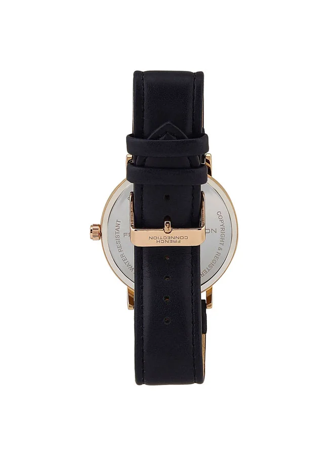 French Connection 42mm Men's Quartz Watch with Black Dial