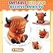Hungdao 2 Pcs Highland Cow Stress Toys Highland Cow Stress Balls for Slow Rising Squeeze Sensory Toys PU Foam Fun Appreciation Gift Anxiety Relief Prize Fidget Party Favor Adults Cute Office - Image 4