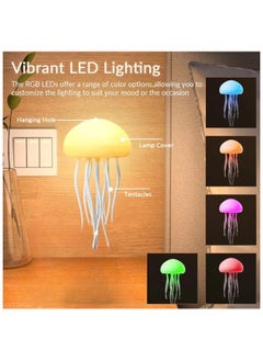 AWD Floating Jellyfish Lamp Voice Control Jellyfish Table Lamp with Dancing Legs Jellyfish Table Lamp for Kids Hanging Jellyfish Night Light for Home Office Bedroom Bedside Table Lamp  - Image 4