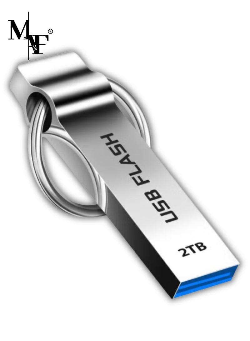 فلاش درايف محرك أقراص فلاش USB بسعة كبيرة 2 تيرابايت USB Stick 3.0 محرك أقراص فلاش عالي السرعة مقاوم للماء محرك أقراص محمول للكمبيوتر اللوحي/الكمبيوتر الشخصي/الكمبيوتر المحمول - Image 1