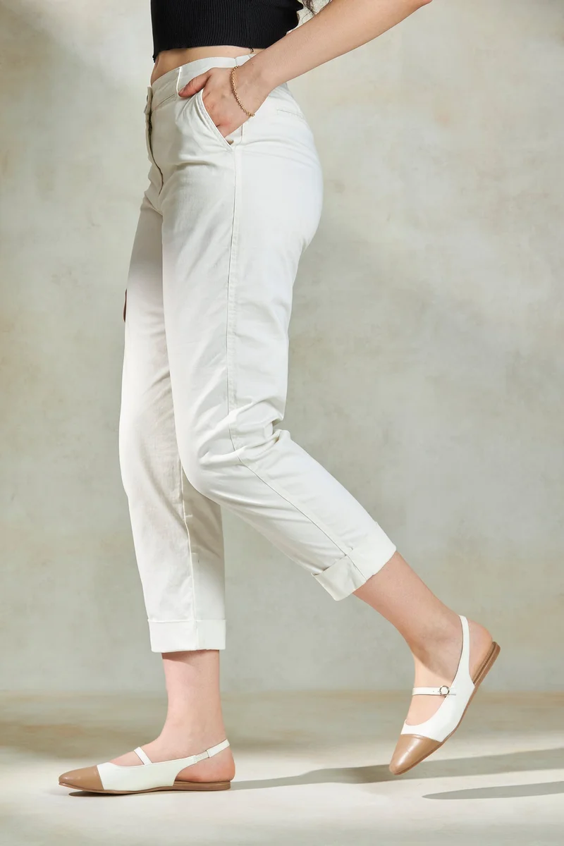 فيرجيو Cotton Mom Daywear Fit Trousers for Women