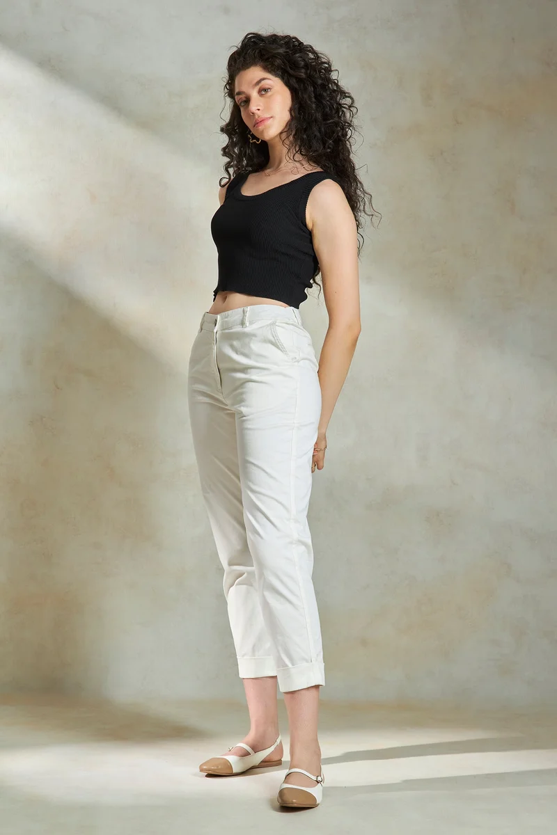 فيرجيو Cotton Mom Daywear Fit Trousers for Women
