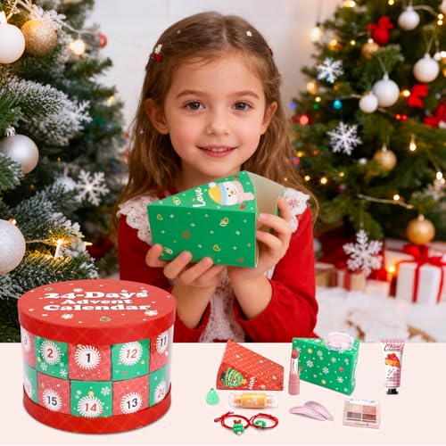 Erinde Makeup Advent Calendar 2025 24 Days Christmas Makeup Gift Set for Women Teen Girls Holiday Beauty Countdown Calendar with Full Makeup Tools Festive Xmas Surprise Kit Stocking Stuffers - Image 3