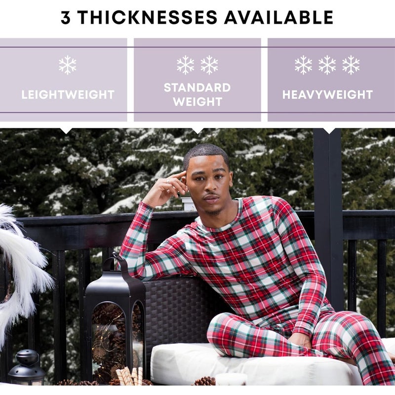 Rocky Thermal Underwear for Men Long Johns Base Layer Set Fleece Lined for Cold Weather Top and Bottom Light/Mid/Heavy Weight Unisex Fit Moisture Wicking Warm Winter Underwear - Image 5
