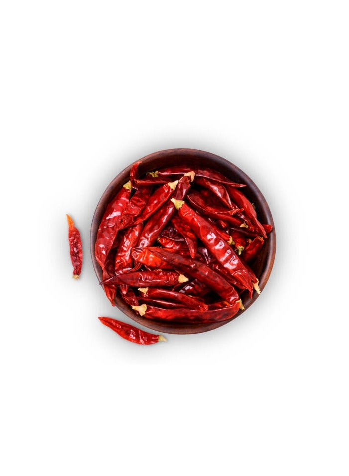 Dried Red Chilli Whole 200g | Natural Spicy Red Chili Pepper for Cooking