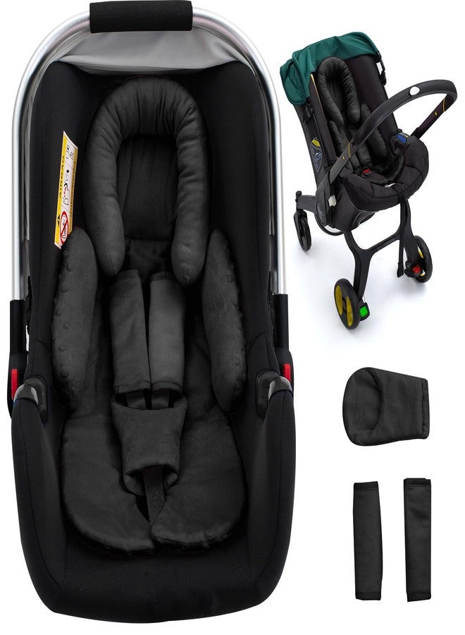 Kaseeous Newborn Car Seat Head Support with 3 Shoulder Covers Set, 2-in-1 Reversible Infant Car Seat Insert, Thickened Car Seat Cushion for Baby, Carseat Head Support for Preemie to Infant - Image 1