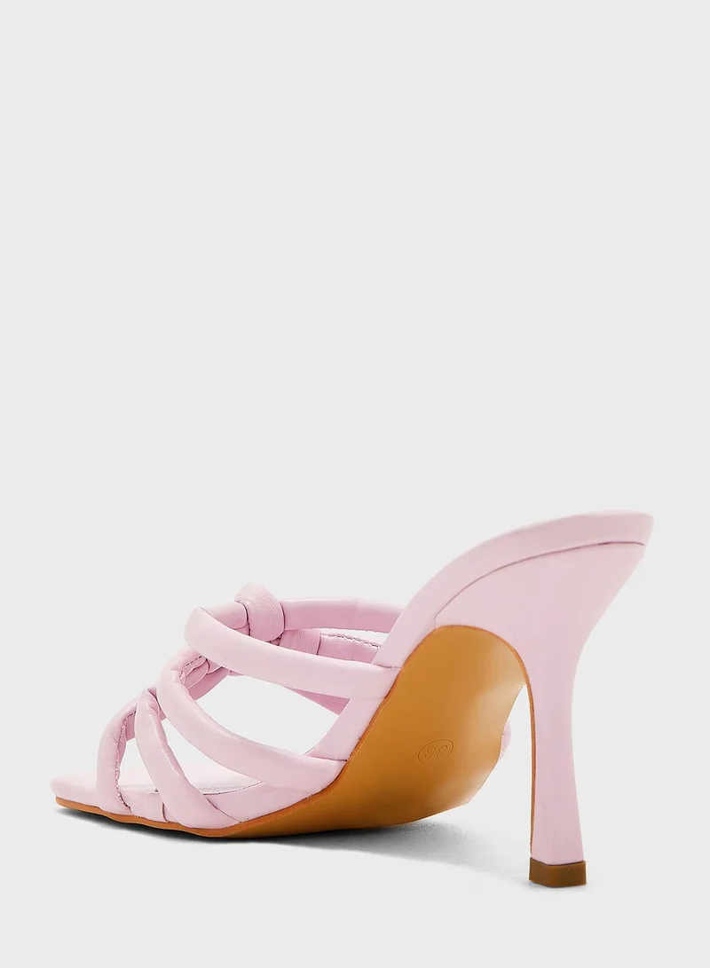 Ella Limited Edition Square Toe Knot Strappy Sandal