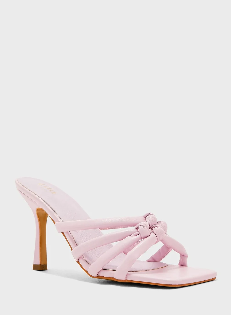 Ella Limited Edition Square Toe Knot Strappy Sandal