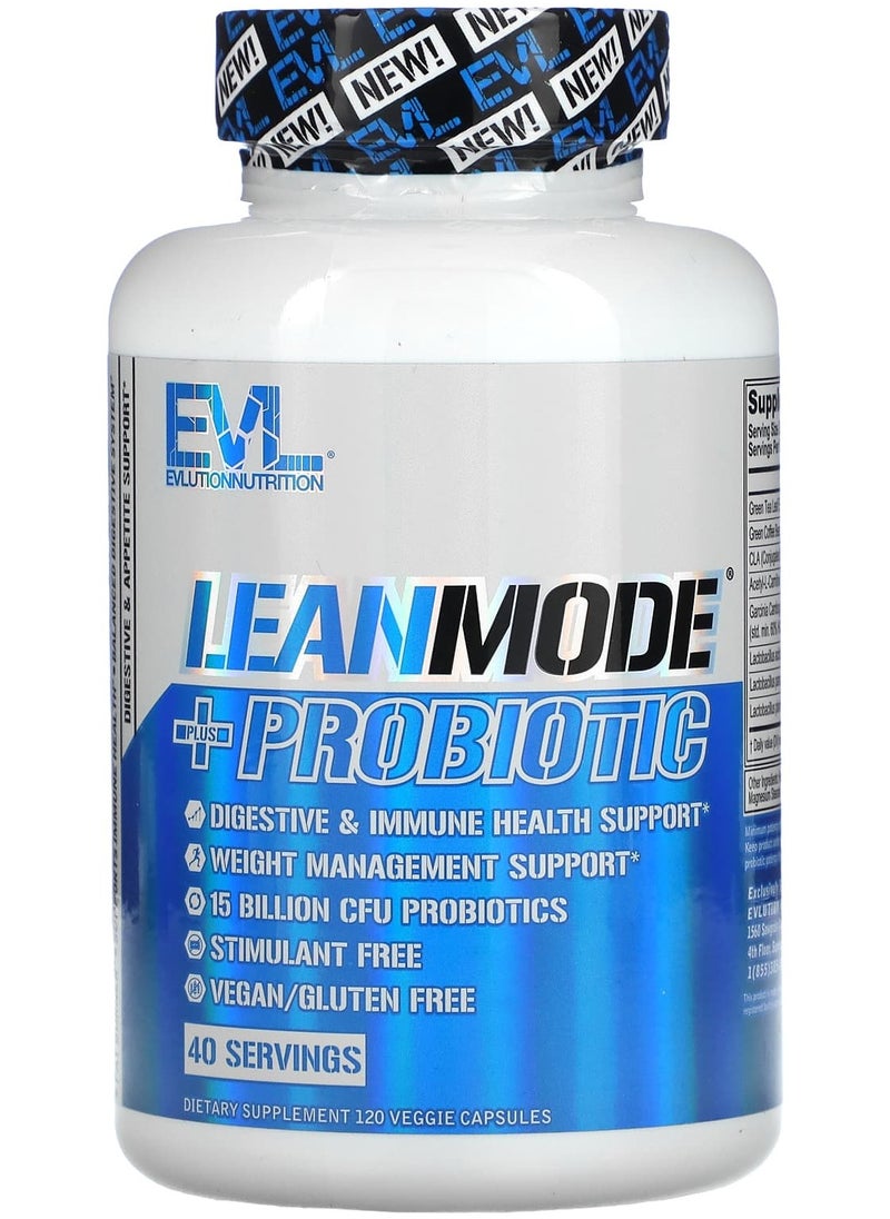 EVLUTION NUTRITION LeanMode + Probiotic, 120 Veggie Capsules 
