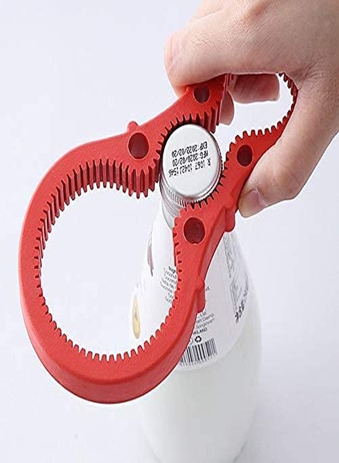Lexazo Anti Slip Multi Purpose Grip Jar & Bottle Opener Silicone Design Fits All Bottles Caps Multicolor Pack of 1 - Image 4