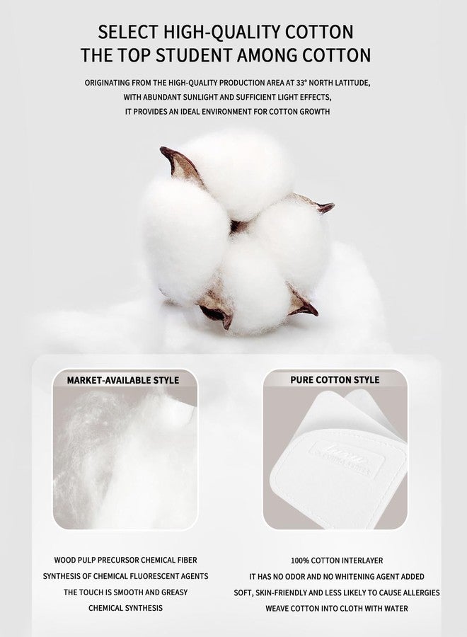 Luxu cotton Pads For Face,100-Count,100% cotton Ultra Soft Triple Layers thickened Makeup Remover Pads,2.95x2.95 Inch,Disposable Cotton rounds,Facial Cleansing on All Skin Types - Image 2