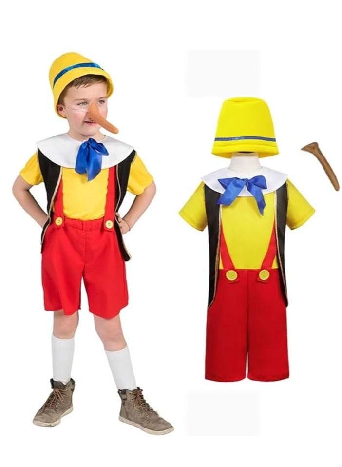 UKR Kids Pinocchio Dressing Up Costume – Storybook Character Outfit for Boys & Girls (Ages 8-13, 150 cm) – Perfect for Book Character Dress-Up, Halloween, and Imaginative Play - Image 1