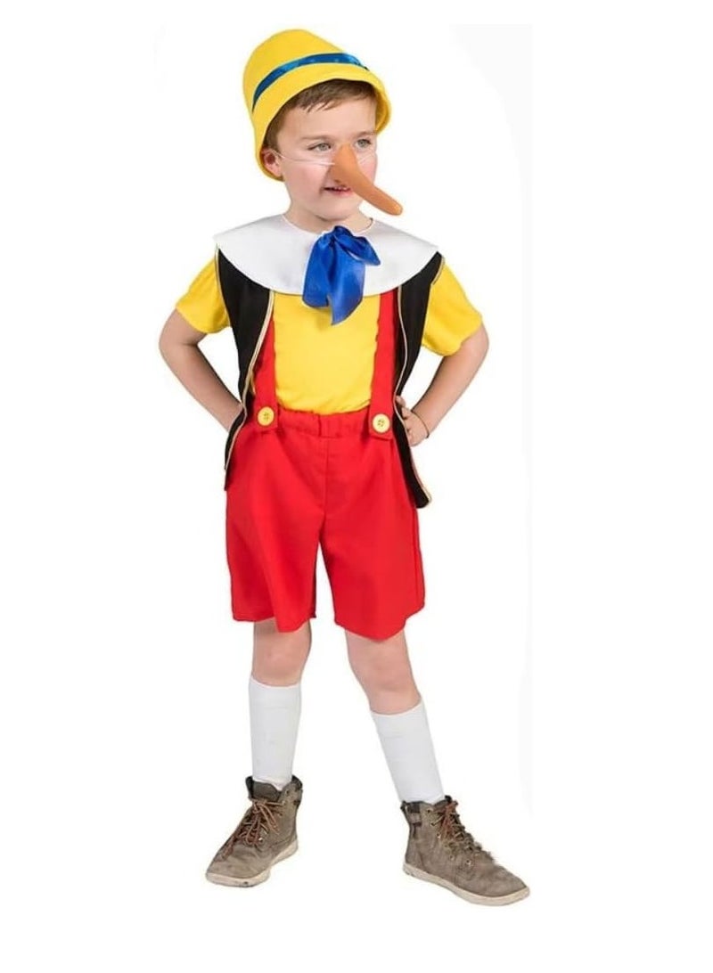 UKR Kids Pinocchio Dressing Up Costume – Storybook Character Outfit for Boys & Girls (Ages 8-13, 150 cm) – Perfect for Book Character Dress-Up, Halloween, and Imaginative Play - Image 2