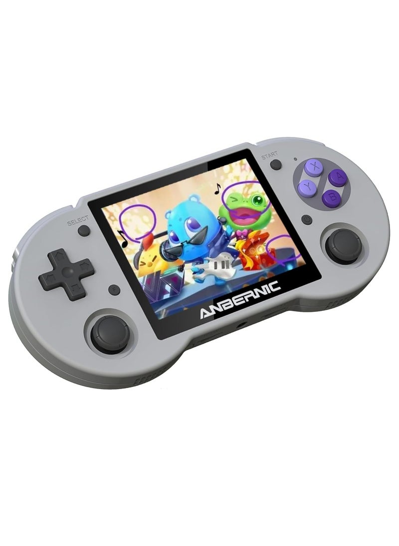 ANBERNIC  ANBERNIC RG353P Handheld Game Console Support 5G WiFi 4.2 Bluetooth Dual OS +Android 11, Linux RK3566 64BIT 3.5 Inch IPS Screen 3500mAh Battery (Grey 64G)  - Image 1