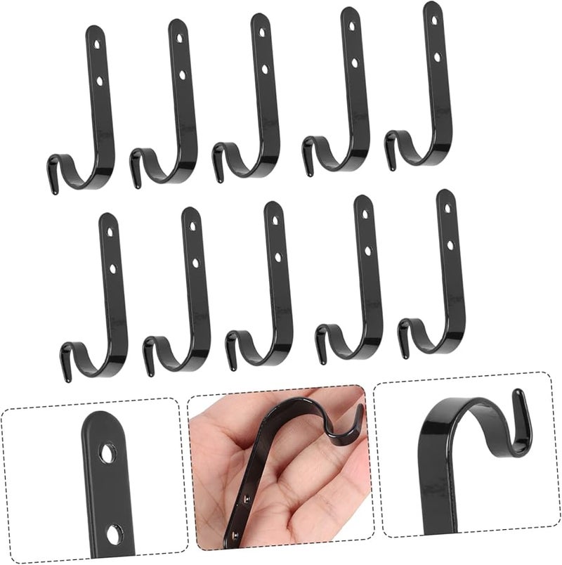 10Pcs Iron Hooks With Screws For Bags Coats Hangers Organization Wear Resistant - Image 4