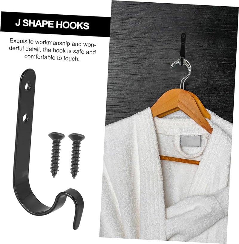 10Pcs Iron Hooks With Screws For Bags Coats Hangers Organization Wear Resistant - Image 3