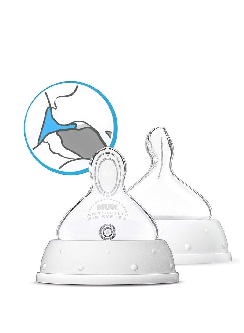 نوك NUK First Choice+ زجاجة لعبة قصة الطفل، 6-18 شهور، مكافحة الكوليك، سيليكون تيت، خالية من BPA، بز، 300 مل - Image 5