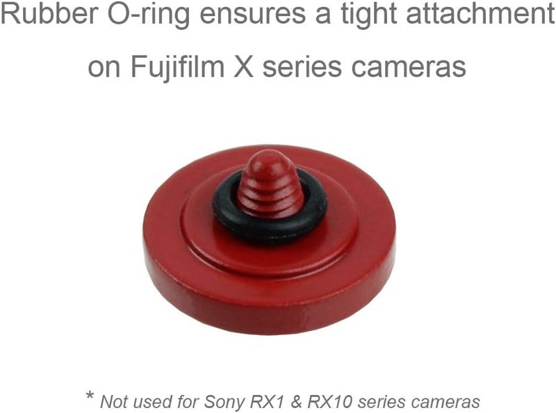 FotoTech Soft Shutter Release Button Compatible with Fuji Fujifilm X-T5 X-T4 X-T3 X-T30 X-T30 II X-T20 X-PRO3 X100V X100F X-E4 X-E3 RX1R II RX10 IV III Leica M9 Nikon Df F3 (3 Pcs, Dark Red) - Image 3