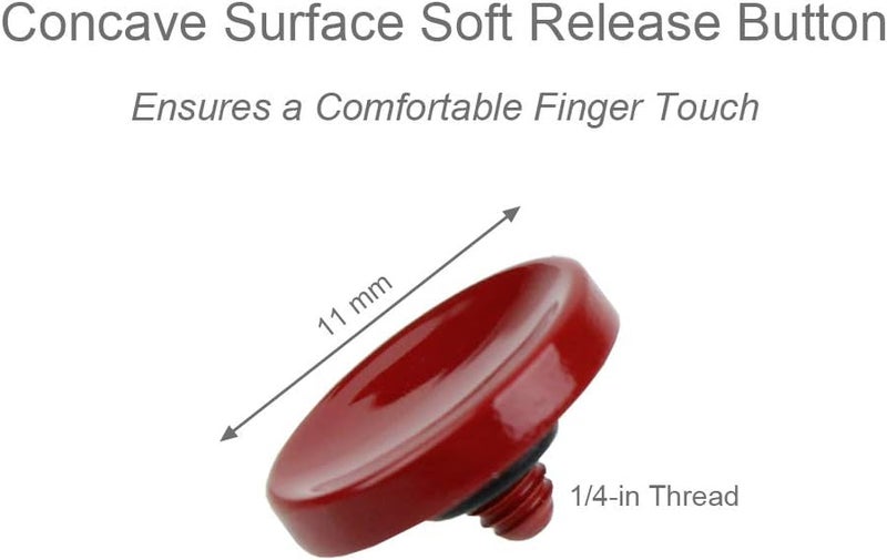 FotoTech Soft Shutter Release Button Compatible with Fuji Fujifilm X-T5 X-T4 X-T3 X-T30 X-T30 II X-T20 X-PRO3 X100V X100F X-E4 X-E3 RX1R II RX10 IV III Leica M9 Nikon Df F3 (3 Pcs, Dark Red) - Image 2