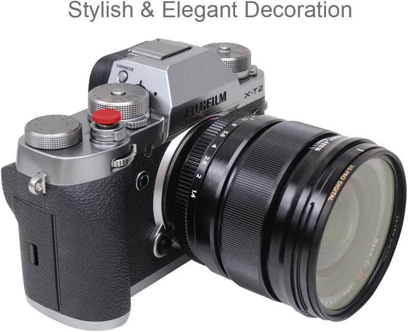 FotoTech Soft Shutter Release Button Compatible with Fuji Fujifilm X-T5 X-T4 X-T3 X-T30 X-T30 II X-T20 X-PRO3 X100V X100F X-E4 X-E3 RX1R II RX10 IV III Leica M9 Nikon Df F3 (3 Pcs, Dark Red) - Image 4