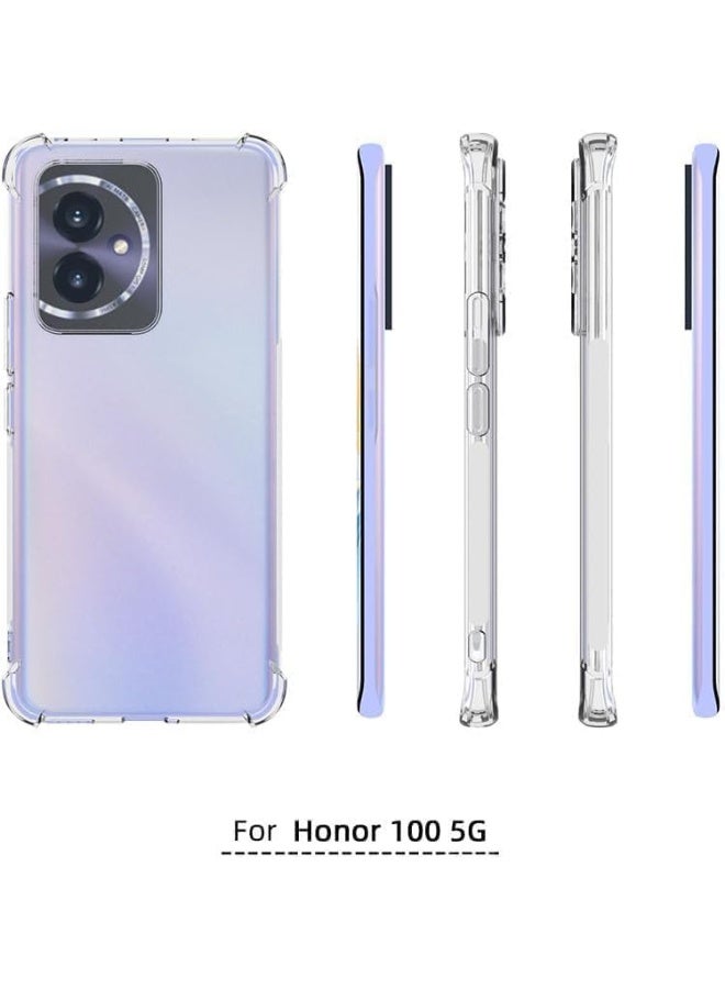 موز Back Cover for Honor 100 Transparent Mobile Back Case Shock Proof Design Camera Edges Protection Crystal Clear Phone Case Silicon Soft TPU and Flexible (Honor 100) - Image 1