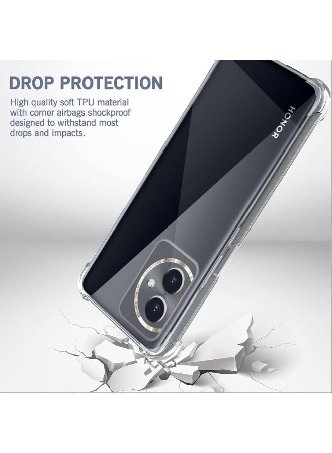 موز Back Cover for Honor 100 Transparent Mobile Back Case Shock Proof Design Camera Edges Protection Crystal Clear Phone Case Silicon Soft TPU and Flexible (Honor 100) - Image 4