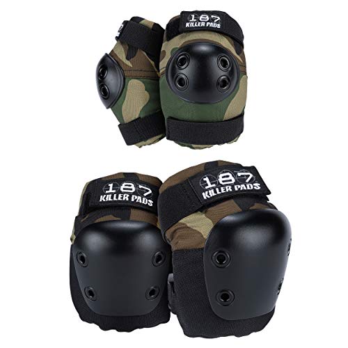 187 Killer Pads Knee Pads, Elbow Pads Combo Pack, Camo, Small/Medium - Image 1