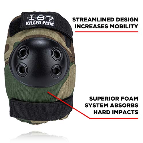187 Killer Pads Knee Pads, Elbow Pads Combo Pack, Camo, Small/Medium - Image 3