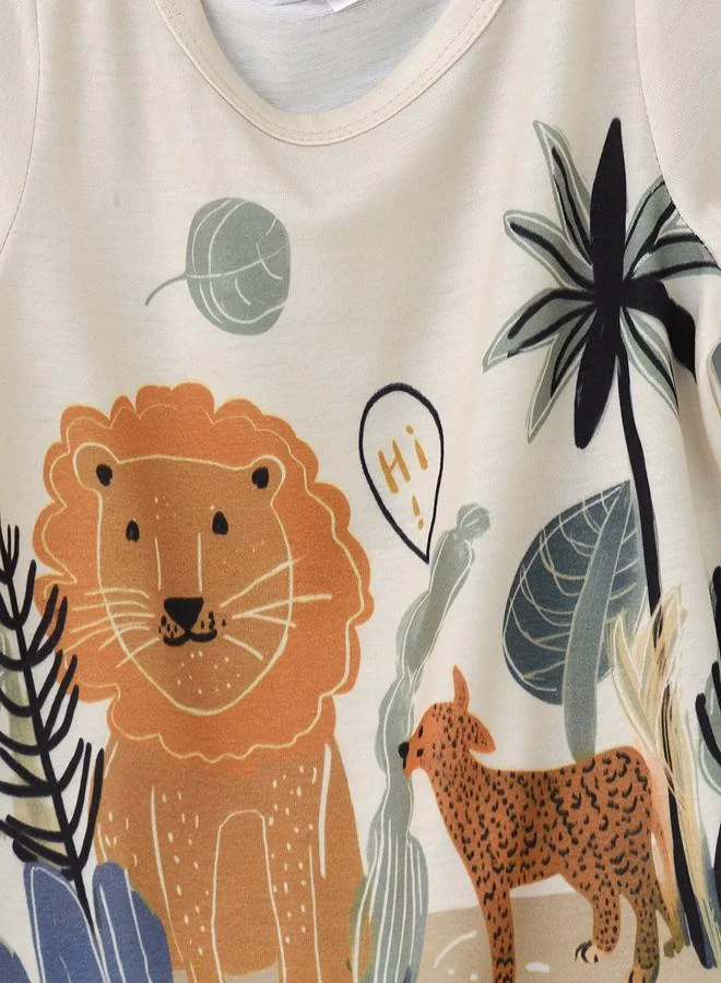 babyqlo Safari Jungle T-Shirt With Shorts