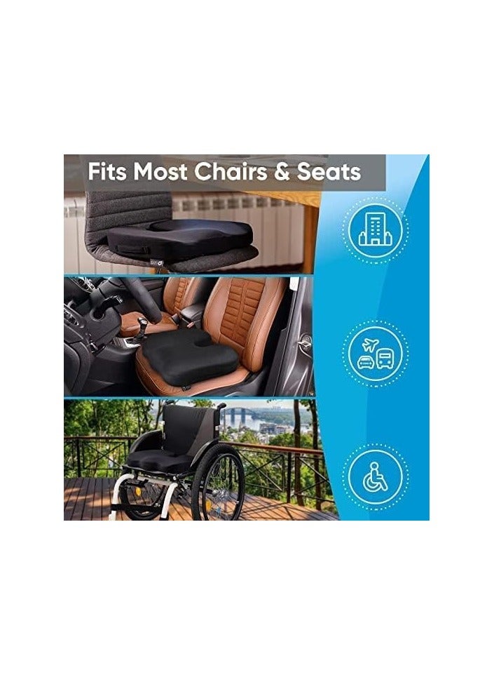 أيه بي دي وسادة جلوس طبية على شكل حرف U، وسادة مقعد اسفنجية لتخفيف الضغط وتخفيف الام الظهر عند الجلوس لفترات طويلة في المكتب او المنزل، وسادة مقعد السيارة - Image 5