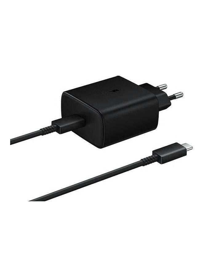 سامسونج محول سفر للشحن فائق السرعة مزوَّد بكابل من USB Type-C إلى USB Type-C بقدرة 45 واط - Image 1