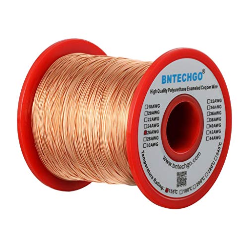 BNTECHGO 26 AWG Magnet Wire - Enameled Copper Wire - Enameled Magnet Winding Wire - 1.0 lb - 0.0157" Diameter 1 Spool Coil Natural Temperature Rating 155℃ Widely Used for Transformers Inductors - Image 5