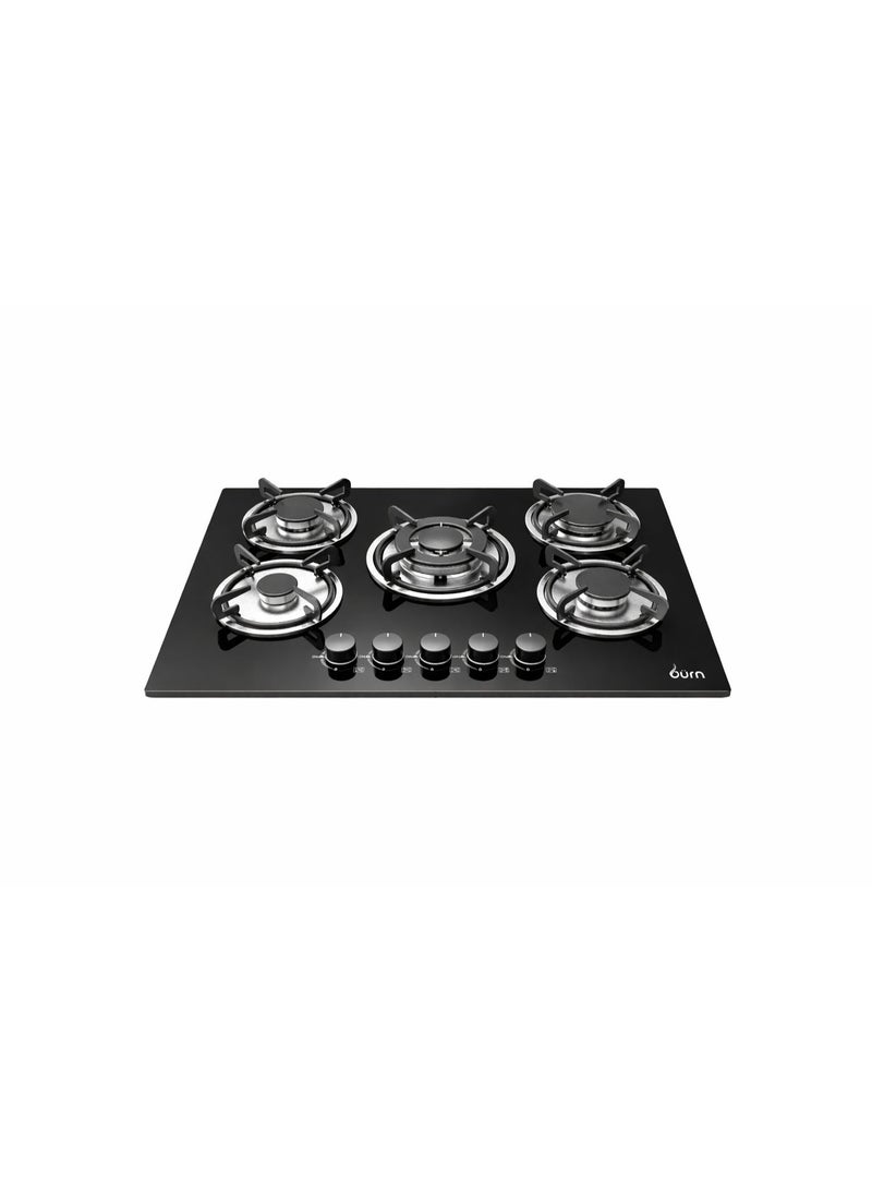 BURN 5 Burner Gas Hob – 750mm Built-in, High Power Burners, Tempered Glass - Image 5