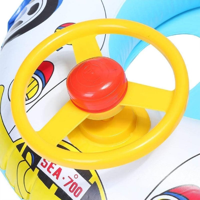 ClearChoice :- Car Swimming Ring for Baby Kids Tube Safe Anti-flip Inflatable Floats for Kids Pool Tub(3 + Years Up)(Multi Color) (1 PIS) - Image 2