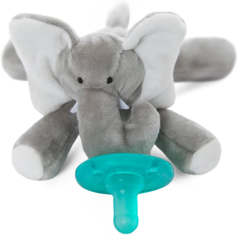 WubbaNub Infant Soother with Elephant Comforter - Award-Winning Pacifier for Babies 0-6 Months - Image 2
