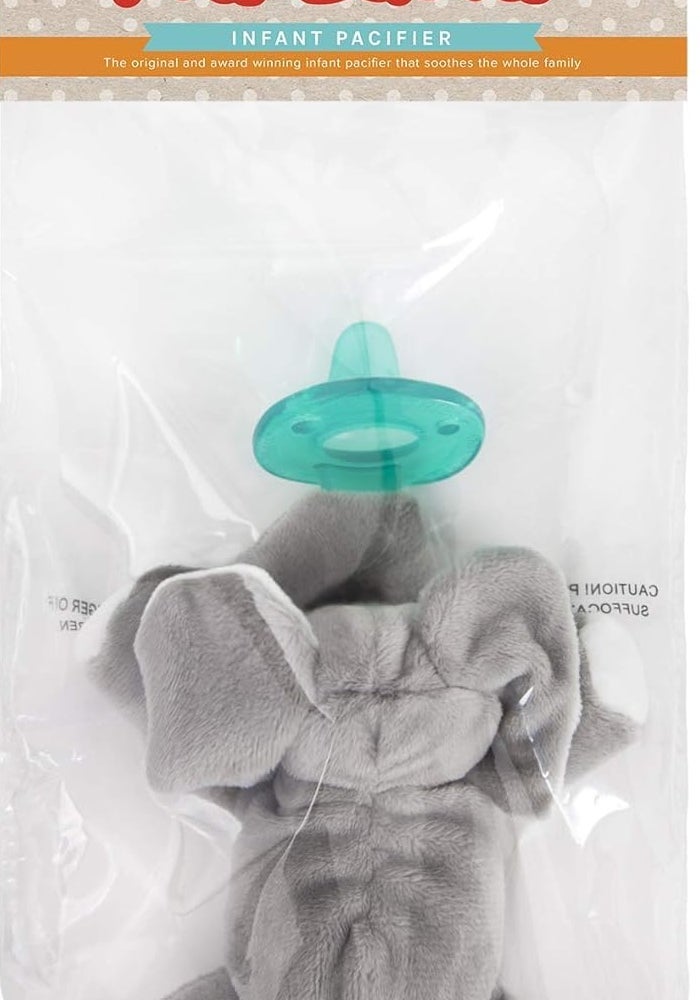 WubbaNub Infant Soother with Elephant Comforter - Award-Winning Pacifier for Babies 0-6 Months - Image 1