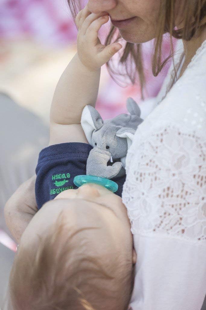 WubbaNub Infant Soother with Elephant Comforter - Award-Winning Pacifier for Babies 0-6 Months - Image 5
