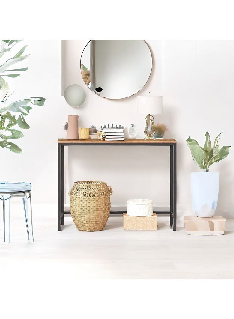 EXPERT Narrow console table, 100cm small entrance table, slim sofa table, side table, display table, for corridor, bedroom, living room, hallway, extra long entrance table, EI-109 - Image 4