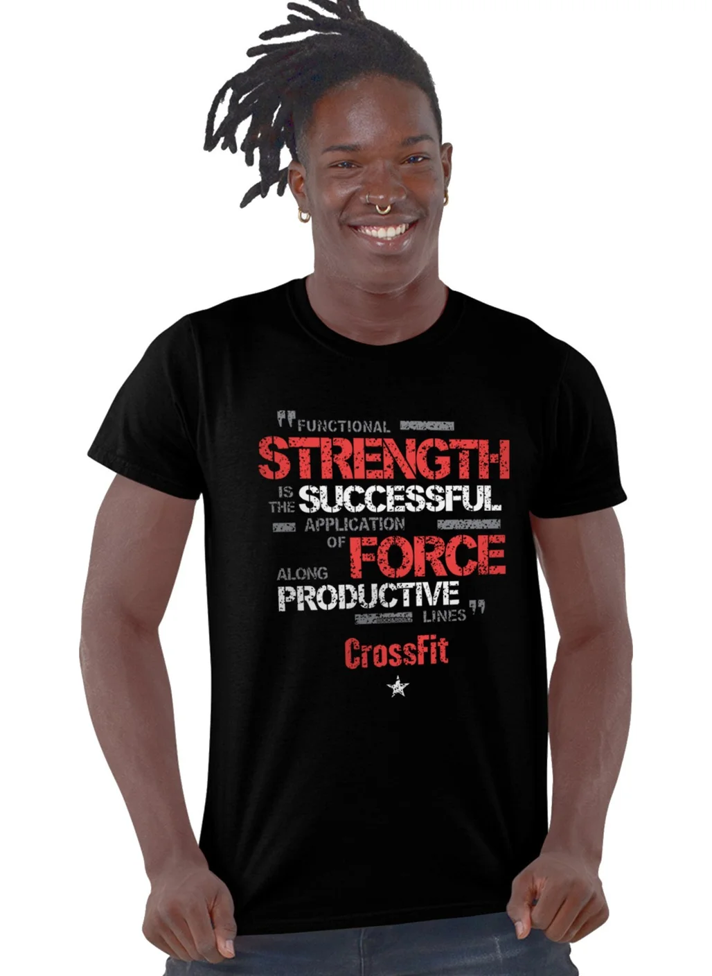 Rock&Roll Strong Crossfit Black Men's T-shirt