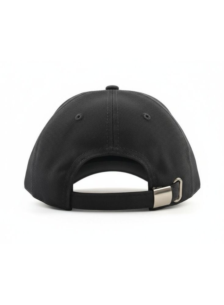 بريميم قبعة بيسبول بشعار الفريق باللون الأسود النفاث - قصة كلاسيكية منظمة من القطن الغني - Image 3