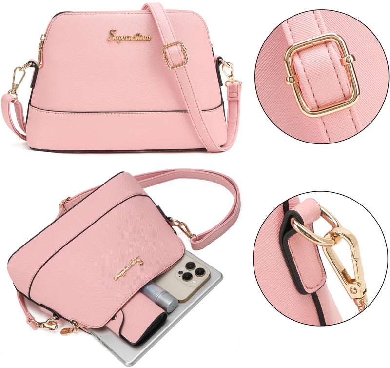 Soperwillton Handbag for Women Wallet Tote Bag Shoulder Bags Top Handle Satchel 5pcs Purse Set - Image 5