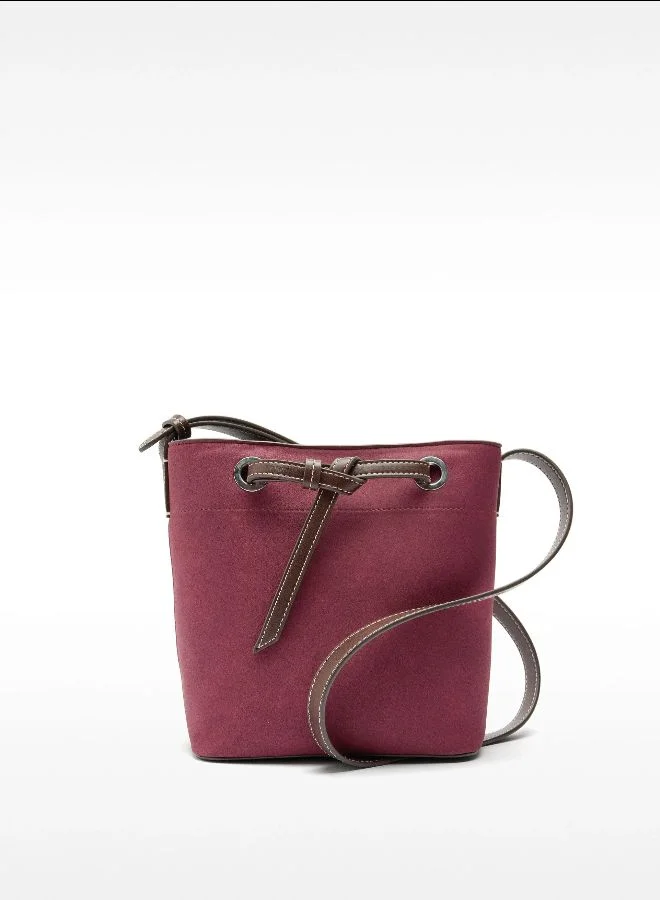 Bucket Bag With Leather-Effect