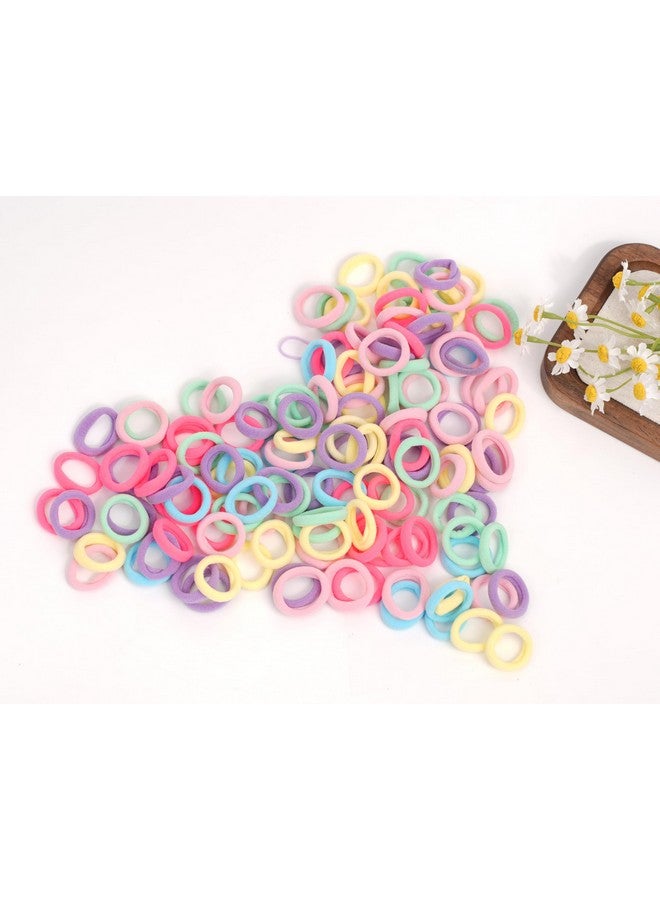 BIANHUAN 100PCS Baby Toddler Hair Ties, Elastic Hair Rubber Bands for Girls, Candy Cotton Toddler Hair Accessories, Small Soft Seamless Ponytail Holders for Kids (Set-A) - Image 5
