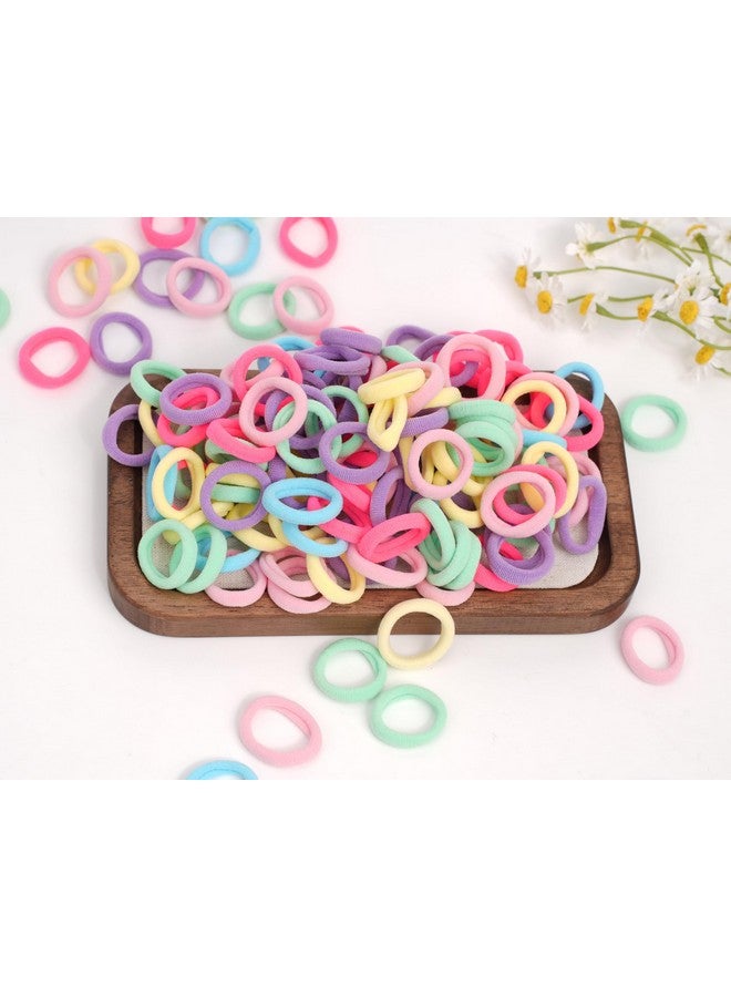 BIANHUAN 100PCS Baby Toddler Hair Ties, Elastic Hair Rubber Bands for Girls, Candy Cotton Toddler Hair Accessories, Small Soft Seamless Ponytail Holders for Kids (Set-A) - Image 4