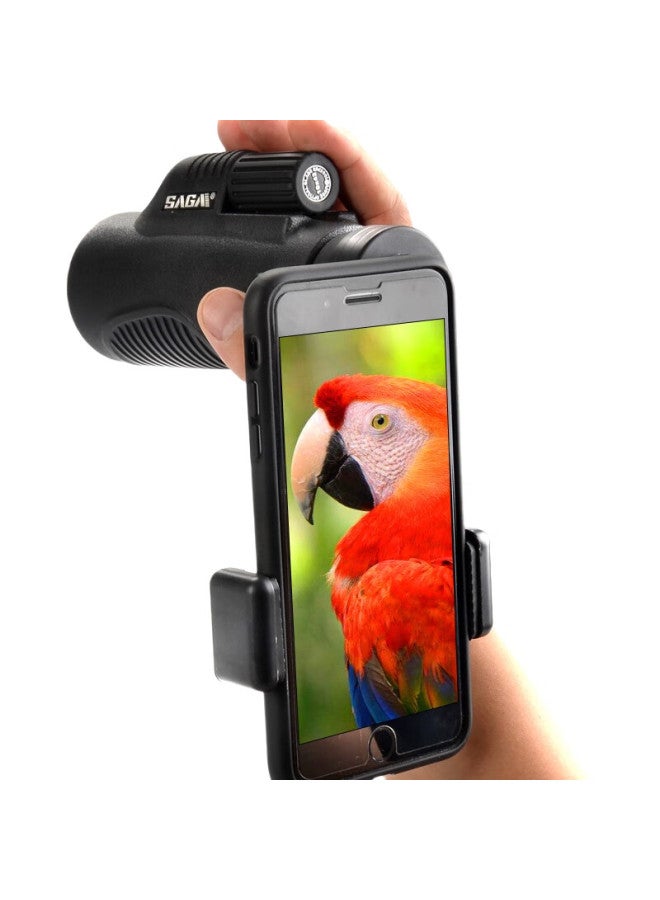 SAGA Saga Monocular Telescope, High Magnification, High Definition, Low Light Night Vision, Concert Glasses, Can Connect To Phone, Take Photos, 10X42 - Image 3